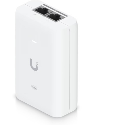 Adapter PoE UBIQUITI UACC-PoE+-2.5G 30W 48V 2-portowy RJ-45 2,5Gb/s biały