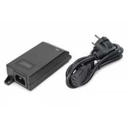 Adapter PoE Digitus DN-95103-3 55V 30W 2-portowy RJ-45 1Gb/s czarny