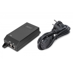 Adapter PoE Digitus DN-95103-3 55V 30W 2-portowy RJ-45 1Gb/s czarny