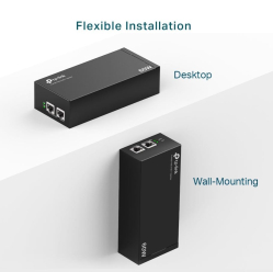 Adapter PoE TP-LINK POE170S PoE++ 2-portowy RJ-45 1Gb/s czarny