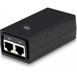 Adapter PoE UBIQUITI POE-24-12W-G EU 24V DC 0.5A 2-portowy RJ-45 czarny
