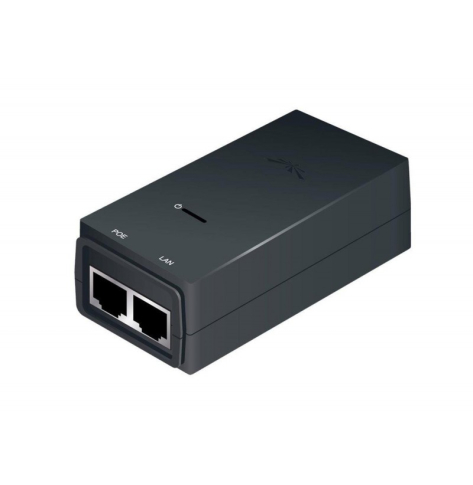 Adapter PoE UBIQUITI POE-24-24W-G-EU 24V 24W 2-portowy RJ-45 1Gb/s czarny