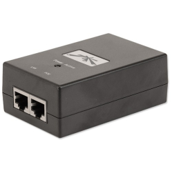 Adapter PoE UBIQUITI POE-48-24W 48V 24W 2-portowy RJ-45 100Mb/s czarny