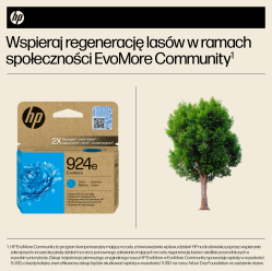 Tusz HP 924e EvoMore Cyan Original Ink Cartridge