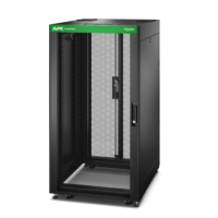 APC Easy Rack 600mm/24U/800mm with Roof Side panel castors feet and 4 Brackets No Bottom black