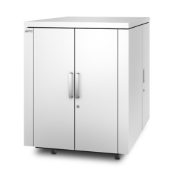 APC NetShelter CX Secure Soundproof Server Room in a Box Enclosure Shock Packaging Rack cabinet with white 18U 19