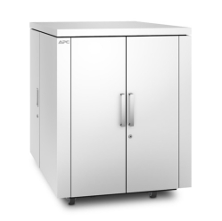 APC NetShelter CX Secure Soundproof Server Room in a Box Enclosure Shock Packaging Rack cabinet with white 18U 19