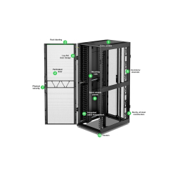 APC NetShelter SX Rack cabinet 1991H x 750W x 1070D mm with sides floor-standing Black 42U 19 TAA Compliant