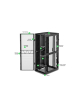 APC NetShelter SX Rack cabinet 1991H x 750W x 1070D mm with sides floor-standing Black 42U 19 TAA Compliant