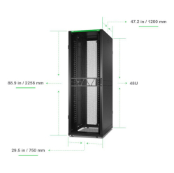 Szafa serwerowa APC AR3347B2 NetShelter SX 19 48U 2258x750x1200 mm with Sides floor-standing TAA czarny