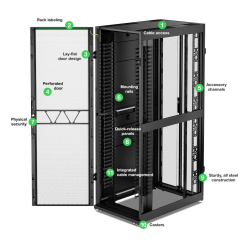 Szafa serwerowa APC AR3347B2 NetShelter SX 19 48U 2258x750x1200 mm with Sides floor-standing TAA czarny