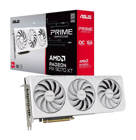 Asus Radeon RX 9070 XT PRIME OC WHITE 16GB GDDR6 256bit 3DP/HDMI