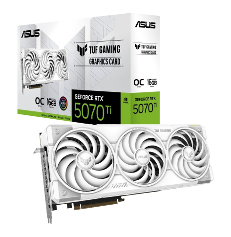 Asus GeForce RTX 5070Ti TUF GAMING OC WHITE GDDR7 256bit 3DP/2HDMI