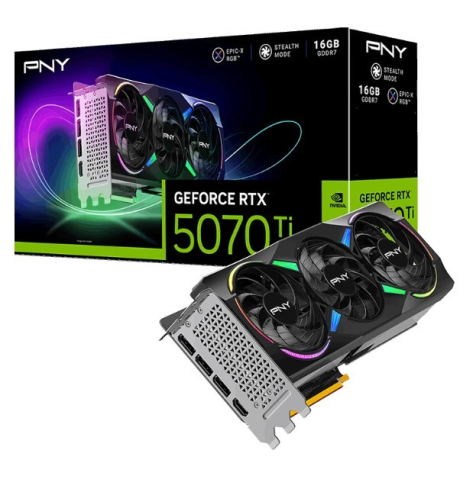 PNY GeForce RTX5070Ti OC 3F ARGB 16GB 256-bit 896G/s