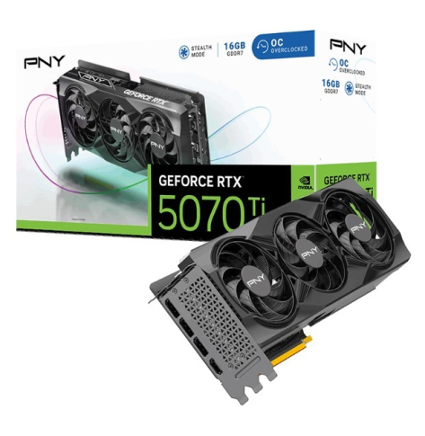 PNY GeForce RTX 5070 Ti OC 3F 16GB 256-bit 896GB/s