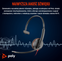 Słuchawki HP Poly Blackwire 3210 Monaural USB-C Headset +USB-C/A Adapter [OUTLET]