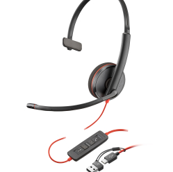 Słuchawki HP Poly Blackwire 3210 Monaural USB-C Headset +USB-C/A Adapter [OUTLET]