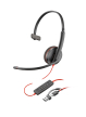 Słuchawki HP Poly Blackwire 3210 Monaural USB-C Headset +USB-C/A Adapter [OUTLET]
