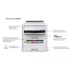 Drukarka Epson EP-C800RDW kolor A4 34ppm 3.8pl (W)LAN PCL6 