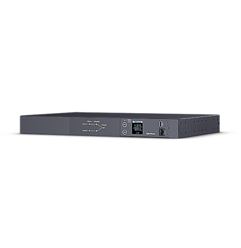 CYBERPOWER METERED ATS PDU PDU24005 230V/20A 1U 8x IEC-320 2x IEC C19 Outlets serial Port PowerPanel Center Software