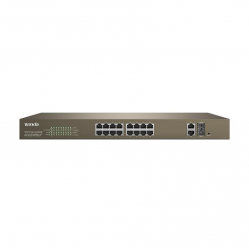 Switch Tenda TEF1218P-16-250W 16 X 10/100Mbps PoE + 2 Gigabit/SFP Smart max 230W