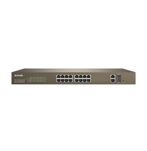 Switch Tenda TEF1218P-16-250W 16 X 10/100Mbps PoE + 2 Gigabit/SFP Smart max 230W