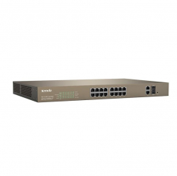 Switch Tenda TEF1218P-16-250W 16 X 10/100Mbps PoE + 2 Gigabit/SFP Smart max 230W