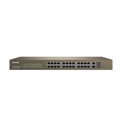 Switch Tenda TEF1226P-24-440W 24 X 10/100Mbps PoE + 2 Gigabit/SFP Smart max 370W