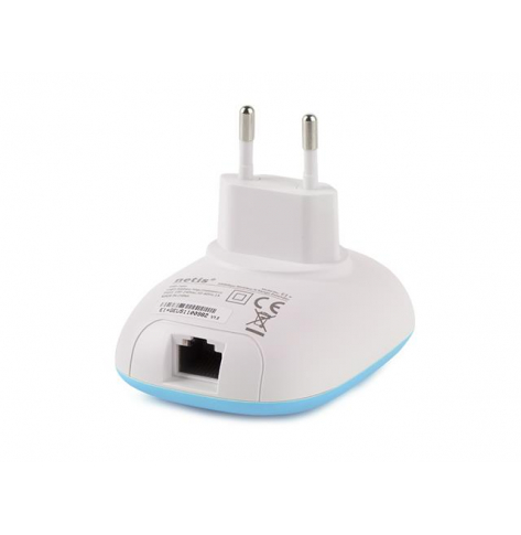 Wzmacniacz sygnału Netis WIFI Repeater mini, B/G/N300 z gniazdem RJ-45, do gniazdka 230V, niebieski