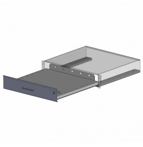 Szuflada wysuwana Netrack 119-100-400-322 19 2U/400mm czarny