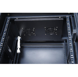 Szafa serwerowa Netrack 42U 600x800mm  drzwi szklane  czarna ZŁOŻONA