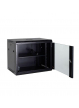 Szafa serwerowa Netrack 19" 12U 600x450mm – czarna drzwi szklane otwierane boki