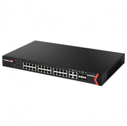 Switch smart Edimax 24 porty 10/100/1000 (PoE+) 4 zestawy SFP