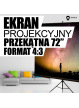 Ekran projekcyjny ze statywem 4World 145x110 (72'',4:3) biały mat