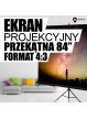 Ekran projekcyjny ze statywem 4World 170x127 (84'',4:3) biały mat