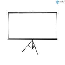 Ekran projekcyjny ze statywem 4World  221x124 (100'', 16:9) biały mat