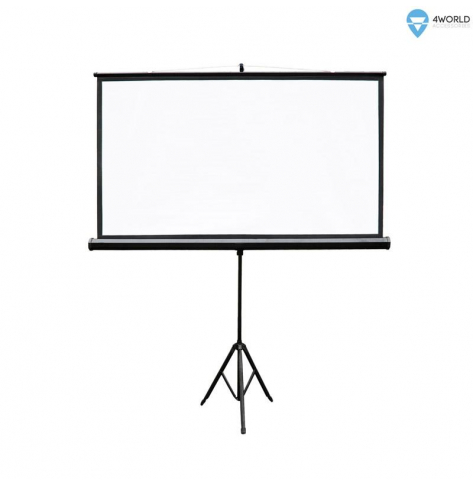 Ekran projekcyjny ze statywem 4World 159x90 (72'', 16:9) biały mat