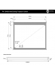 Elektryczny ekran projekcyjny z pilotem 4World 145x110 (4:3)  biały mat