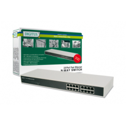 Switch niezarządzalny Digitus DN-60011-1 16-portów 10/100 Mb/s