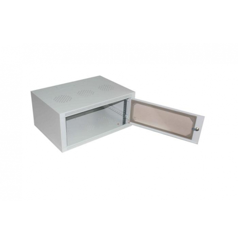 Szafa serwerowa 19'' 4U 568x400 drzwi szklane RAL7035