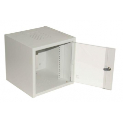 Szafa serwerowa 10'' 4U 315x232x300 drzwi szklane RAL7035