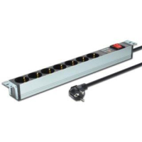 Listwa zasilająca  Digitus zas. 19''  1U  7 gniazd  16A/250V/4000W  15 LGW