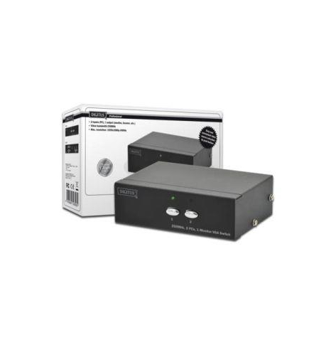 Przełącznik VGA DIGITUS 2 PC, 1 Monitor