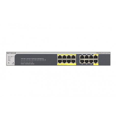 Switch sieciowy Netgear GS516TP-100EUS ProSafe Smart 16-Portów 1000BaseT (8 portów PoE 4 porty PoE PD)