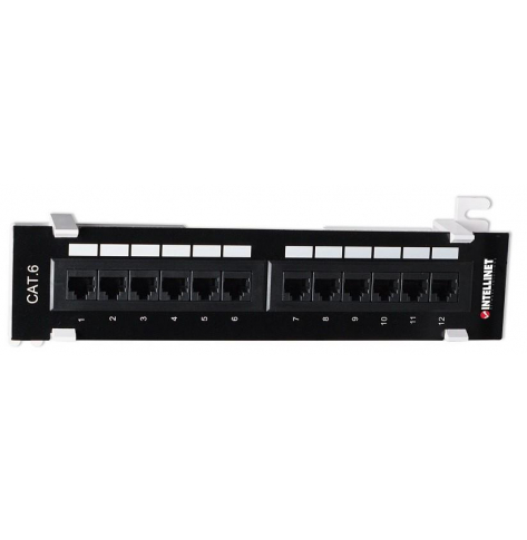 Patchpanel Intellinet 12 UTP CAT6 czarny