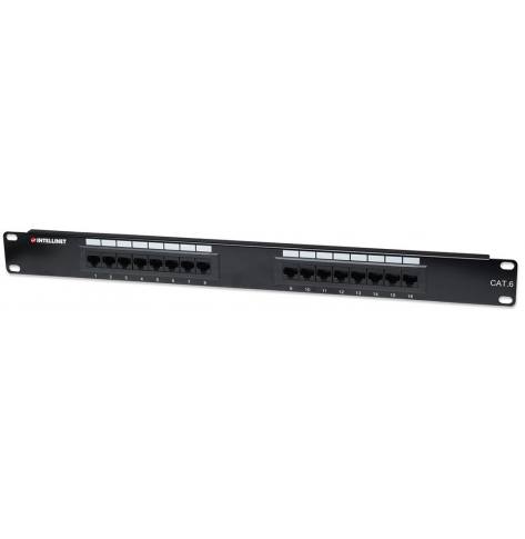 Patchpanel Intellinet 19 1U 16 UTP CAT6 czarny