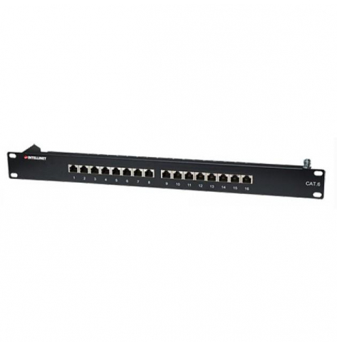 Patchpanel Intellinet FTP CAT6 16 RJ45 19 1U czarny