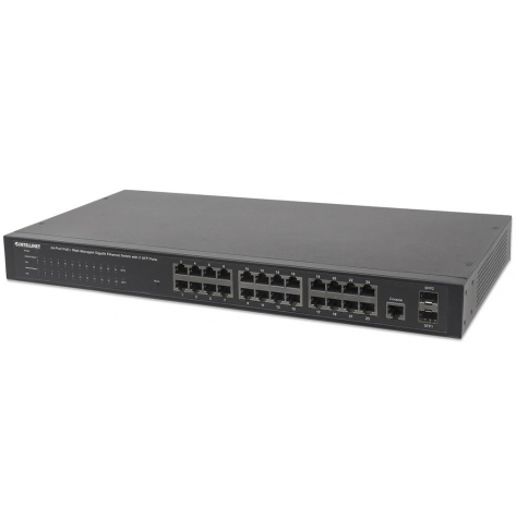 Switch zarządzalny Intellinet Gigabit 24-porty 10/100/1000 2 porty SFP PoE/PoE+