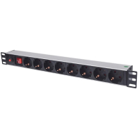 Listwa zasilająca Intellinet rack 19'' 1U 250V/16A 8x Schuko 3m włącznik