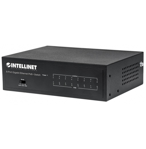 Switch Intellinet 561204 Gigabit 8x 10/100/1000 Mbps RJ45 PoE/PoE+ 802.3at/af 60W VLAN